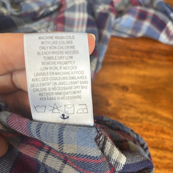 Seven 7 Premium Quality Brand Plaid Womem’s Long Sleeve Button Up Shirt -Size L - Picture 7 of 9